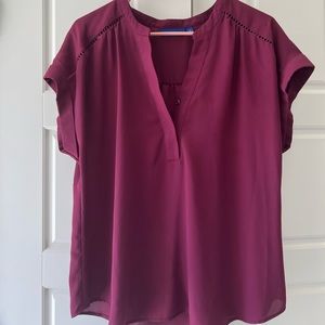 Apt 9 burgundy v neck blouse